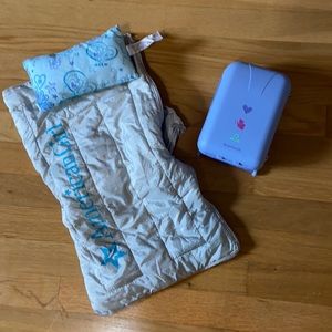 American Girl - sleeping bag and rolling suitcase